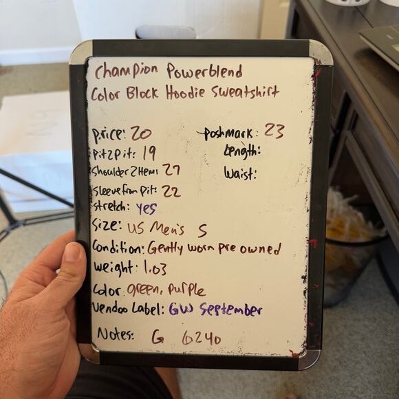 Champion Powerblend Color Block Hoodie Sweatshirt US Men's S - Picture 7 of 7